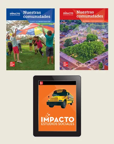 IMPACTO Social Studies, Nuestras comunidades, Grade 3, Foundational Print & Digital Student Bundle, 1 year subscription