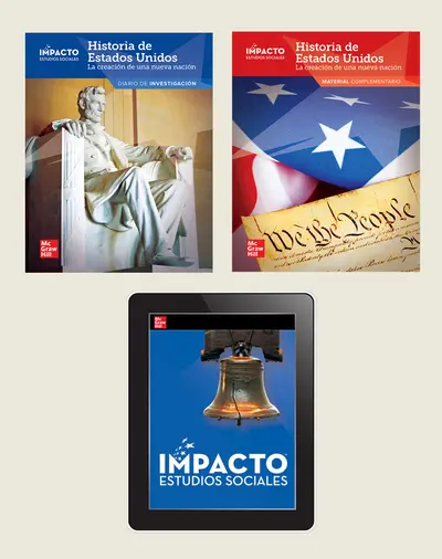 IMPACTO Social Studies, Historia de Estados Unidos: la creación de una nueva nación, Grade 5, Foundational Print & Digital Student Bundle, 1 year subscription