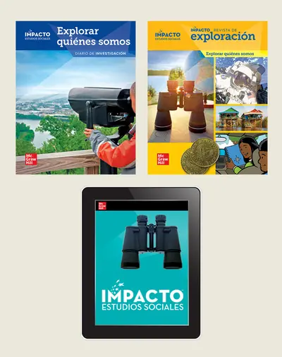 IMPACTO Social Studies, Explorar quiénes somos, Grade 2, Explorer with Inquiry Print & Digital Student Bundle, 6 year subscription