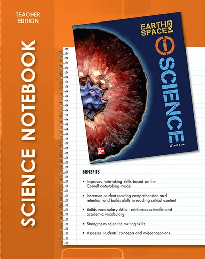 Glencoe Earth & Space iScience, Grade 6, Science Notebook, Teacher Edition