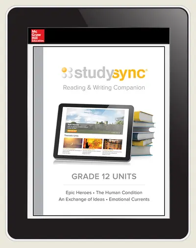 StudySync ELA Grade 12, Student/R&W and 2 Novels Bundle, 6 years