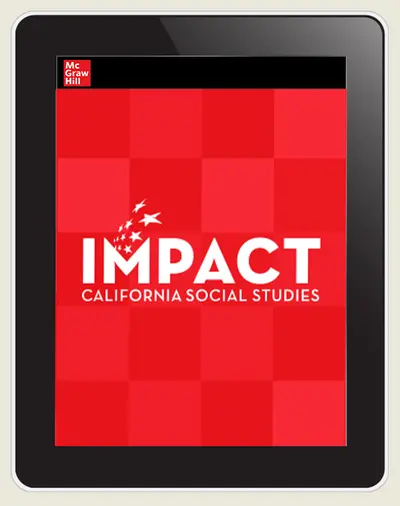 IMPACT: California, Grade 1, Online Student Center, 8-year subscription, A Child's Place in Time and Space