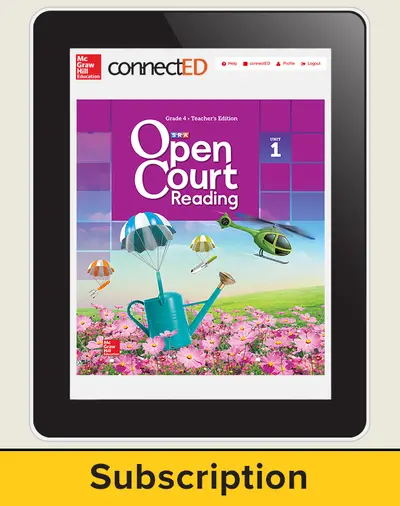 Open Court Reading Grade 4 Teacher License, 1-year subscription