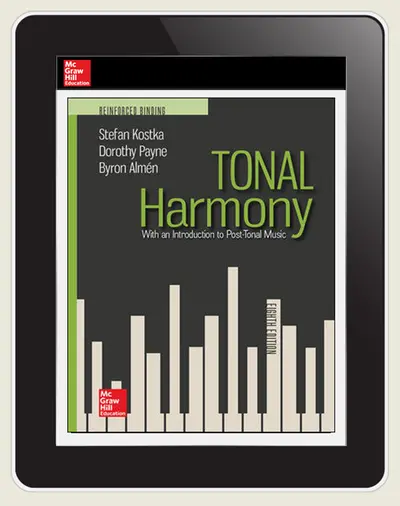 Kostka, Tonal Harmony, 2018, 8e, Connect, 5-year subscription