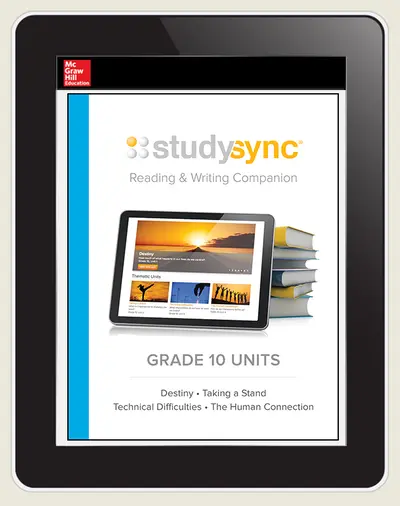 StudySync ELA Grade 10, Student/Units Reading & Writing Companions Bundle, 3 year