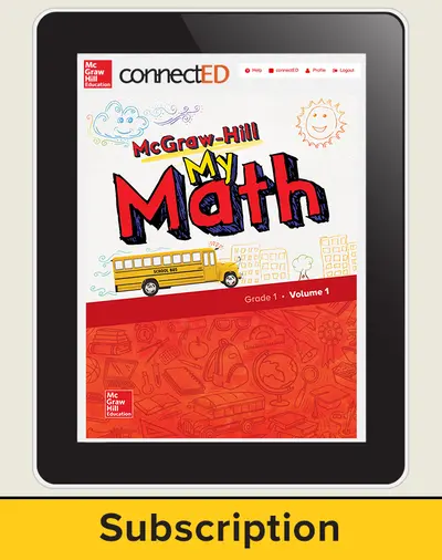McGraw-Hill My Math, Student Center 6 Year Subscription Grade 1