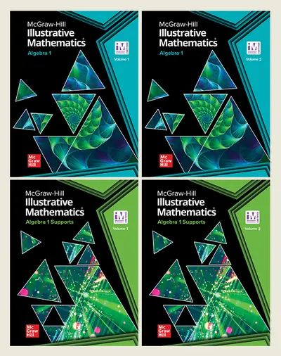 Illustrative Mathematics Algebra 1 & Algebra 1 Supports, Teacher Edition Volumes 1 and 2 Bundle