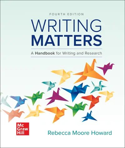 Writing Matters: A Handbook for Writing and Research