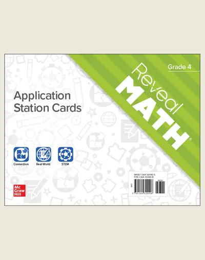 Reveal Math Application Station Cards, Grade 4