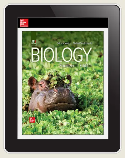 Mader, Biology, AP Ed, 2022, 14e Online Student Edition, 1 yr subscription