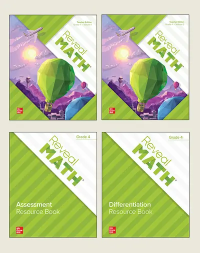 Reveal Math, Grade 4, Print Teacher Edition Resource Package