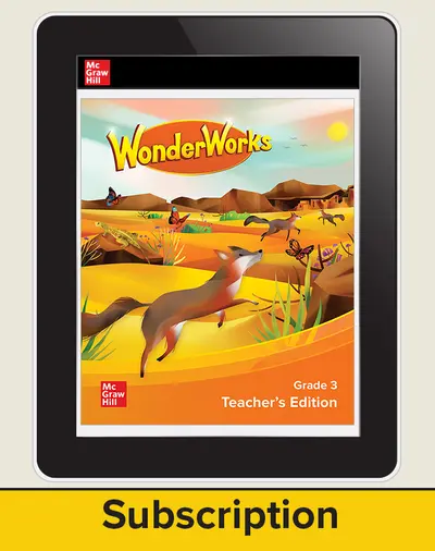 WonderWorks Grade 3 Teacher Workspace 3 year subscription