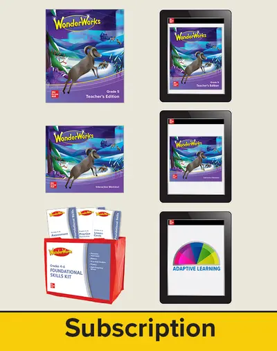 WonderWorks Grade 5 Comprehensive Classroom Package with 2 Year Subscription