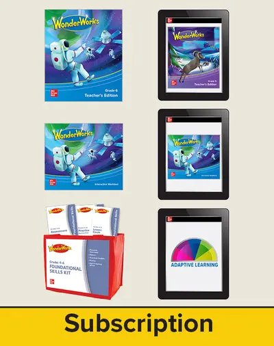 WonderWorks Grade 6 Comprehensive Classroom Package with 7 Year Subscription