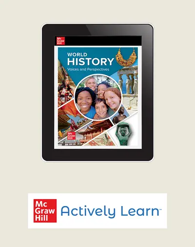 World History: Voices and Perspectives, Digital Student Bundle with Actively Learn Social Studies, 1-year subscription