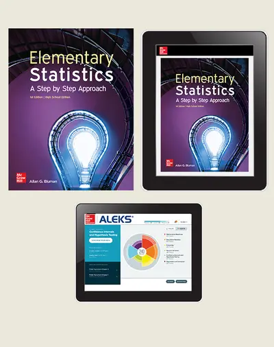 Bluman, Elementary Statistics High School Edition 1e, 2024, Student Print & Digital Bundle Plus ALEKS via my.MHEducation.com (Student Edition with Online Student Edition and ALEKS), 3-year subscription