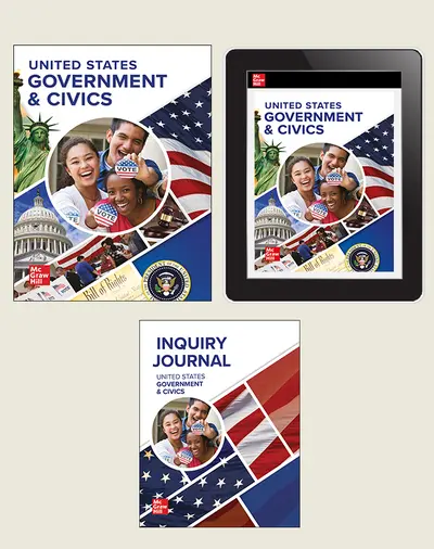 United States Government and Civics, Student Bundle Plus Inquiry Journal, 6-year subscription
