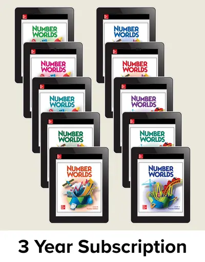 Number Worlds, Levels A-J Teacher Premium digital, 3-year subscription