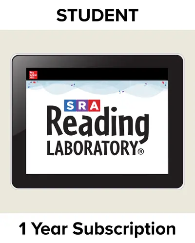 SRA Reading Laboratory, Student License, 1-year subscription