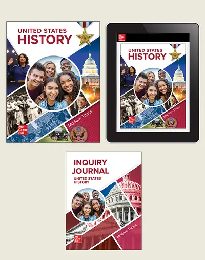 United States History, Modern Times, Student Bundle Plus Inquiry Journal, 1-year subscription