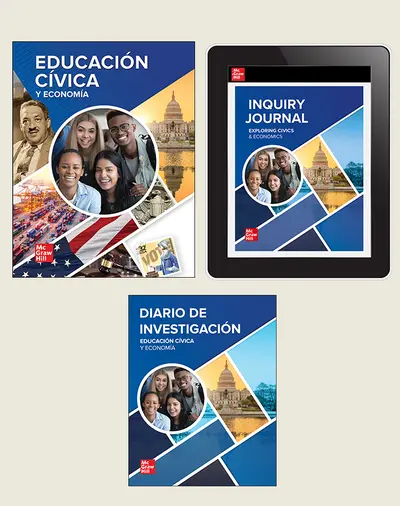 Exploring Civics and Economics, Spanish Student Bundle Plus Inquiry Journal, 6-year subscription