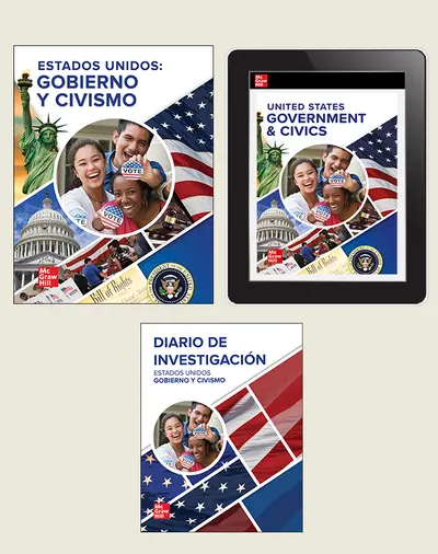 United States Government and Civics, Spanish Student Bundle Plus Inquiry Journal, 1-year subscription