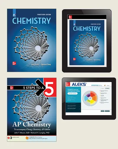 Chang, Chemistry, 2023, 14e, AP Edition, Premium Student Print & Digital Bundle Plus ALEKS via my.MHEducation.com (Student Edition with Student Subscription, 1 copy of 5 Steps, and ALEKS), 3-year subscription