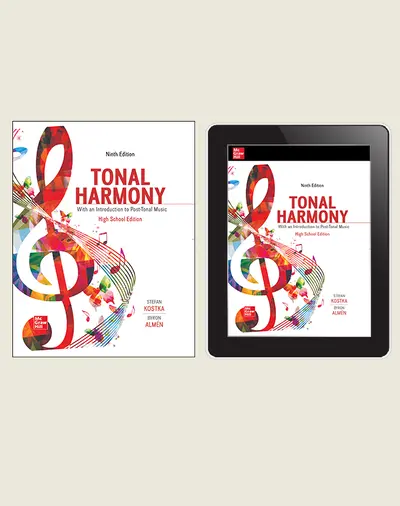 Kostka, Tonal Harmony High School Edition, 9e, 2024, Standard Student Print & Digital Bundle, 1-year subscription