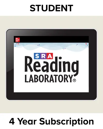 SRA Reading Laboratory, Student License, 4-year subscription