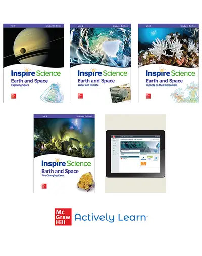 Inspire Science, Earth & Space Comprehensive Student Bundle with Actively Learn, 1-Year Subscription