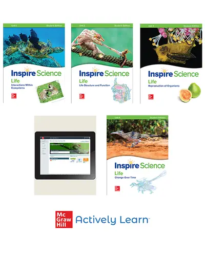 Inspire Science, Life Comprehensive Student Bundle with Actively Learn, 1-Year Subscription