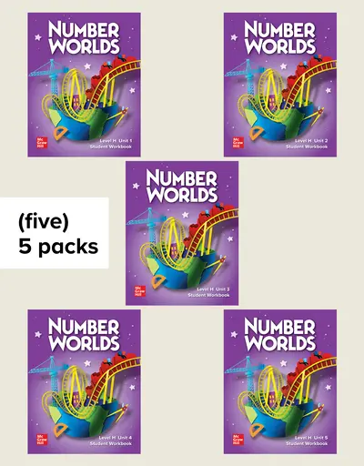 Number Worlds Level H, Workbook Package 25-pack (5 of each Unit)