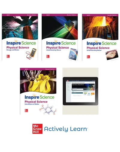 Inspire Science, Physical Comprehensive Student Bundle with Actively Learn, 1-Year Subscription