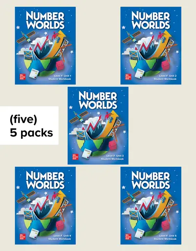 Number Worlds Level F, Workbook Package 25-pack (5 of each Unit)