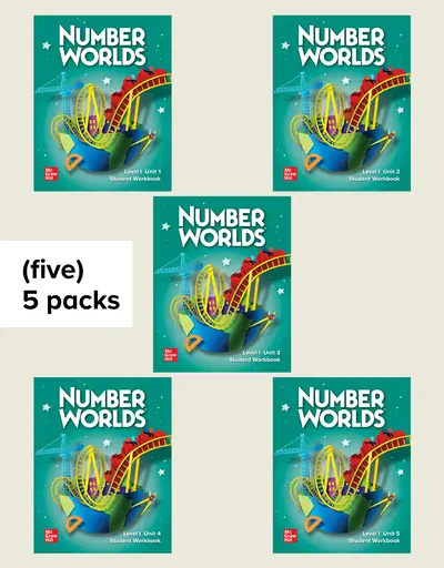 Number Worlds Level I, Workbook Package 25-pack (5 of each Unit)