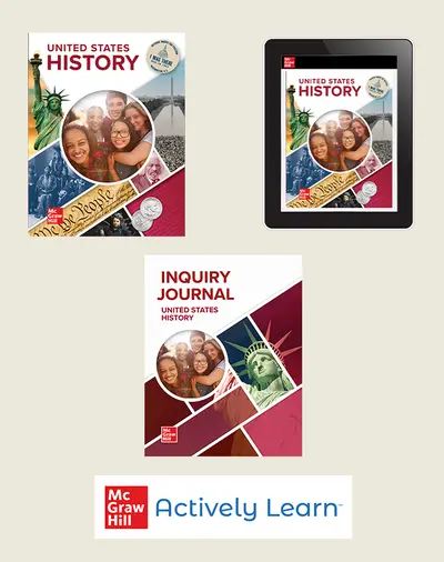 United States History, Student Bundle Plus Inquiry Journal with Actively Learn Social Studies, 1-year subscription