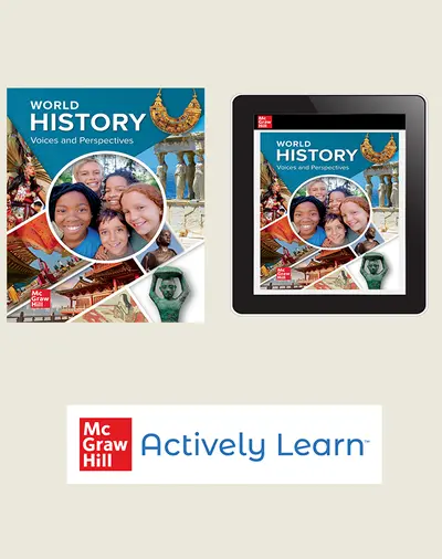 World History: Voices and Perspectives, Student Bundle with Actively Learn Social Studies, 1-year subscription