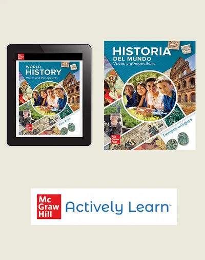 World History: Voices and Perspectives, Early Ages, Spanish Student Bundle with Actively Learn Social Studies, 1-year subscription