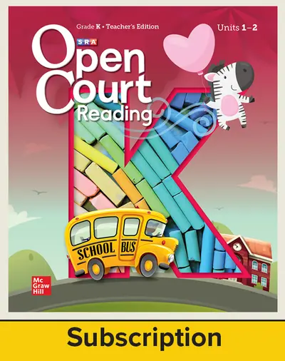 Open Court Reading Grade K Basic Student Print and Digital Bundle, 5 Year Subscription